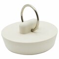Thrifco Plumbing 1-1/2 Inch Universal Rubber Sink Drain Stopper in White 4400604